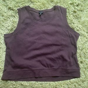 Cropped Brown Tank Top